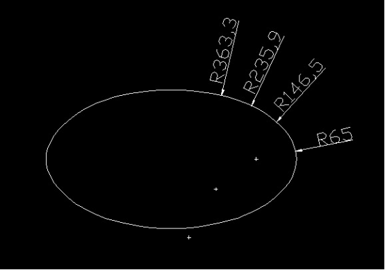 CAD里面給橢圓標注半徑的方法