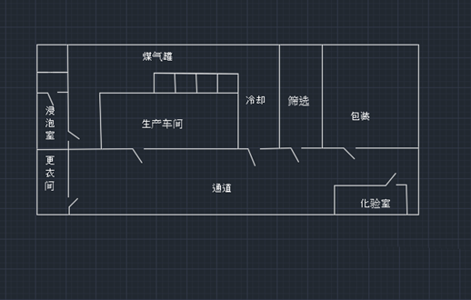 cad怎么画厂房的线条平面图?