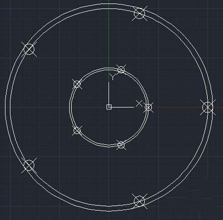 CAD如何繪制輪盤(pán)平面圖