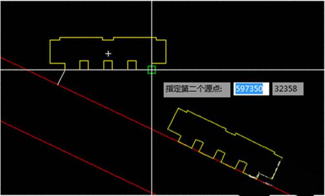 CAD如何旋转对齐任意角度图形