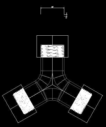 如何用CAD繪制一個三通管？