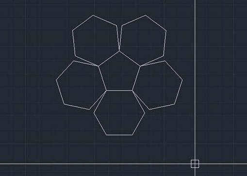CAD多個(gè)六邊形對(duì)齊的方法