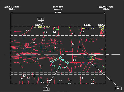 在中望CAD中描出并注释隧道上的裂缝